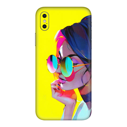 Apple iPhone Skins (All Models) - Bold Stylish Girl - 3D Embossed Finish (L-222) iPhone XS
