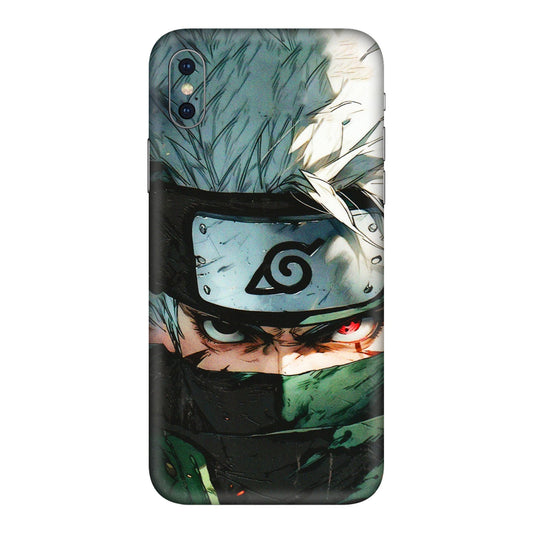 Apple iPhone Skins (All Models) - Kakashi Red Eye Focus - 3D Embossed Finish (L-227) iPhone XS