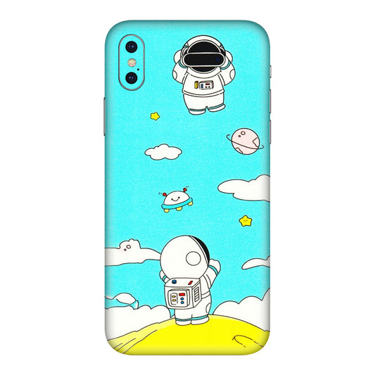 Apple iPhone Skins (All Models) - Blue Skies Astro Float - 3D Embossed Finish (L-230) iPhone XS