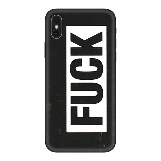 Apple iPhone Skins (All Models) - The F Word - 3D Embossed Finish (L-255) iPhone XS