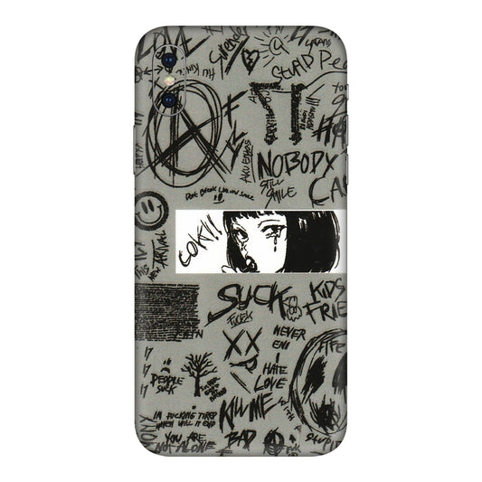 Apple iPhone Skins (All Models) - Never Have Love Anime - 3D Embossed Finish (L-260) iPhone XS