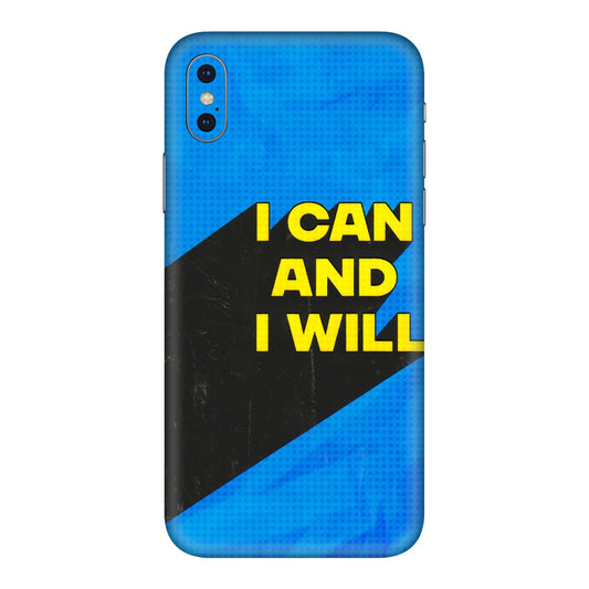 Apple iPhone Skins (All Models) - I Can And I Will - 3D Embossed Finish (L-281) iPhone XS