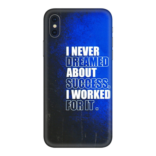 Apple iPhone Skins (All Models) - I Never Dreamed About Success - 3D Embossed Finish (L-283) iPhone XS