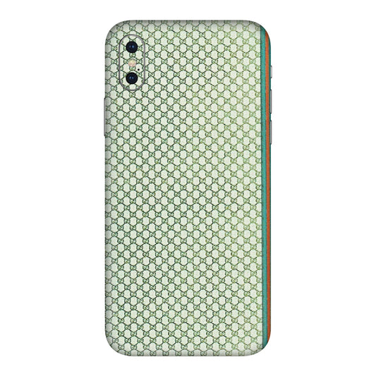Apple iPhone Skins (All Models) - Gucci Fabric Pattern - 3D Embossed Finish (L-73) iPhone XS