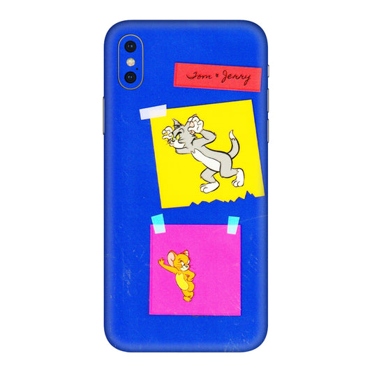 Apple iPhone Skins (All Models) - Tom N Jerry Sticky Notes - 3D Embossed Finish (L-88) iPhone XS
