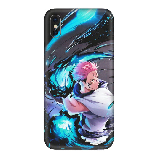 Apple iPhone Skins (All Models) - New Jujutsu Kaisen Grey Blue Anime - Matte Finish (M-127) iPhone XS