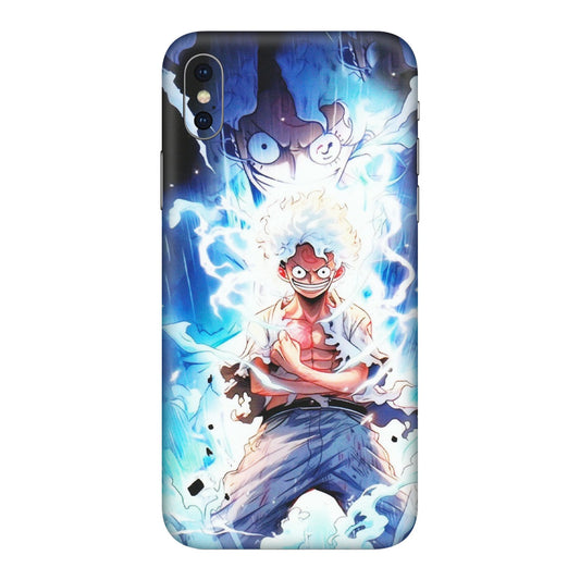 Apple iPhone Skins (All Models) - Blue Thunder Luffy Anime - Matte Finish (M-132) iPhone XS