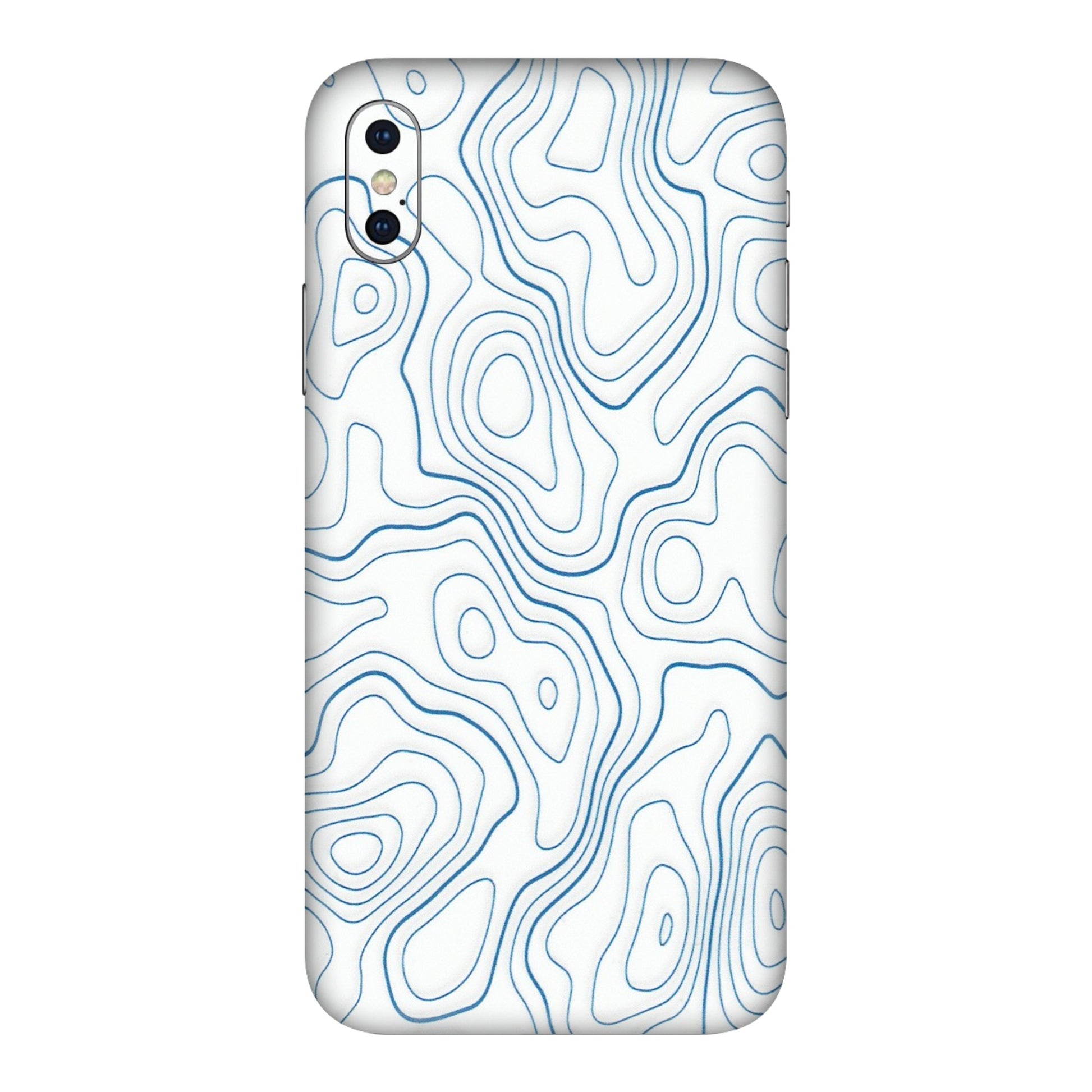 Apple iPhone Skins (All Models) - Blue And White Swirls - Matte Finish (M-139) iPhone XS