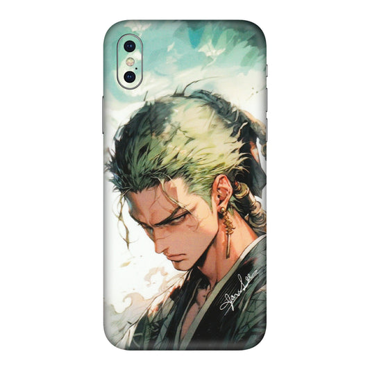 Apple iPhone Skins (All Models) - New Roronoa Zoro One Picece Anime - Matte Finish (M-140) iPhone XS