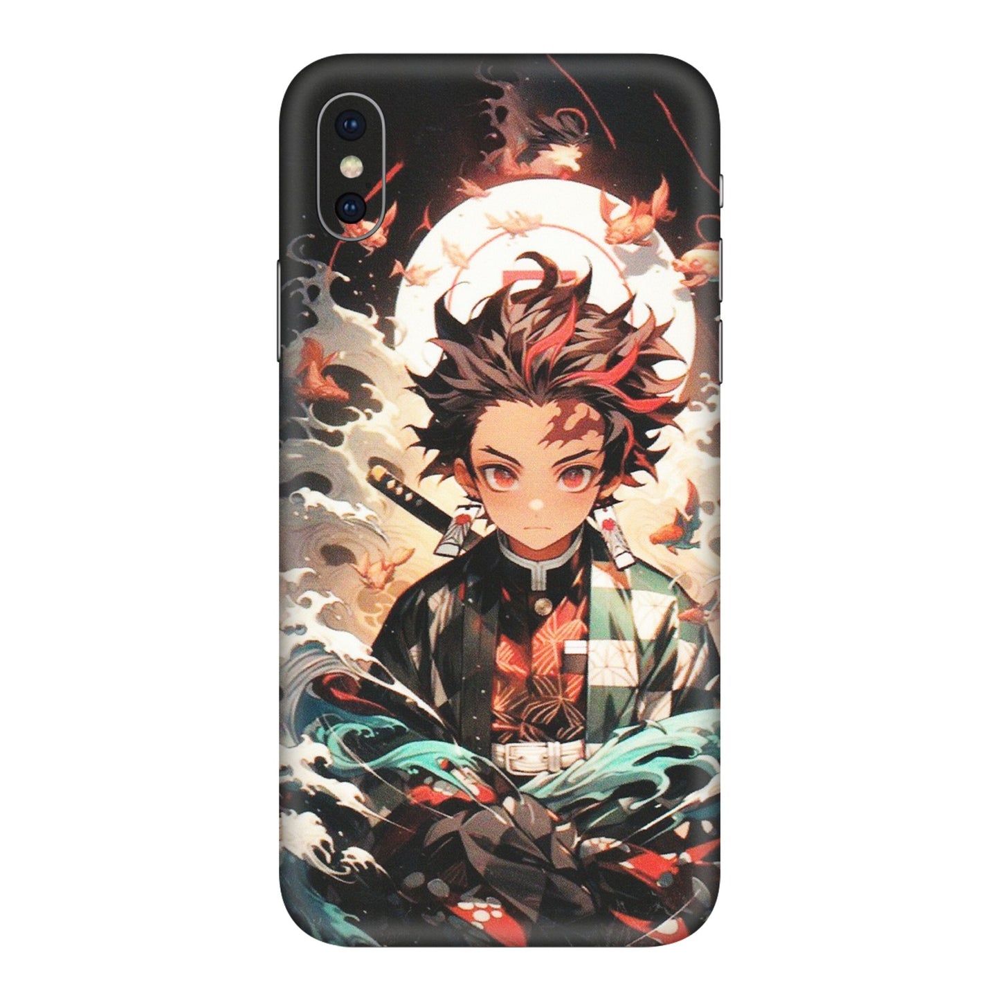 Apple iPhone Skins (All Models) - Tanjiro Demon Slayer Anime - Matte Finish (M-158) iPhone XS