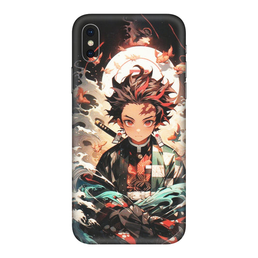 Apple iPhone Skins (All Models) - Tanjiro Demon Slayer Anime - Matte Finish (M-158) iPhone XS