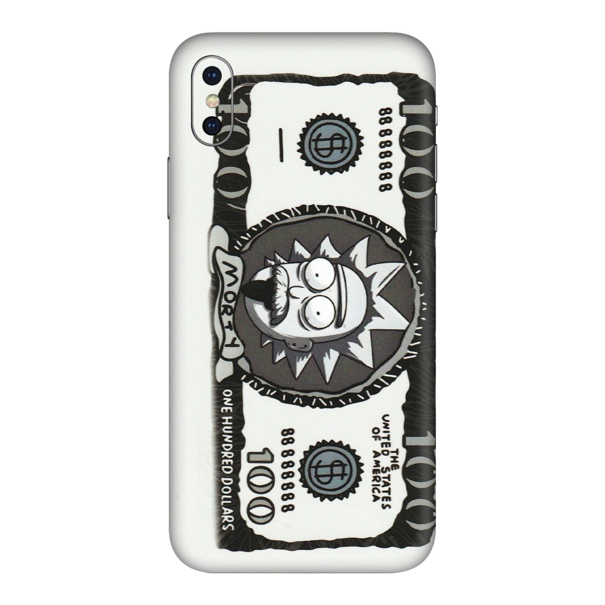 Apple iPhone Skins (All Models) - Rick And Morty Hundred Dollar Anime - Matte Finish (M-161) iPhone XS