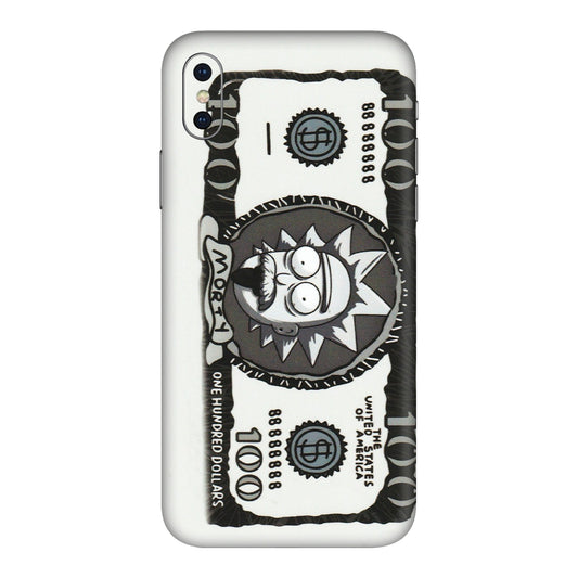 Apple iPhone Skins (All Models) - Rick And Morty Hundred Dollar Anime - Matte Finish (M-161) iPhone XS