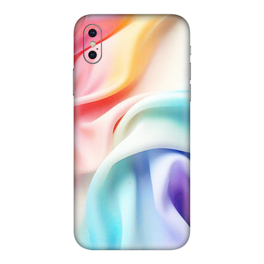 Apple iPhone Skins (All Models) - Colourful Silk Cloth - Matte Finish (M-165) iPhone XS