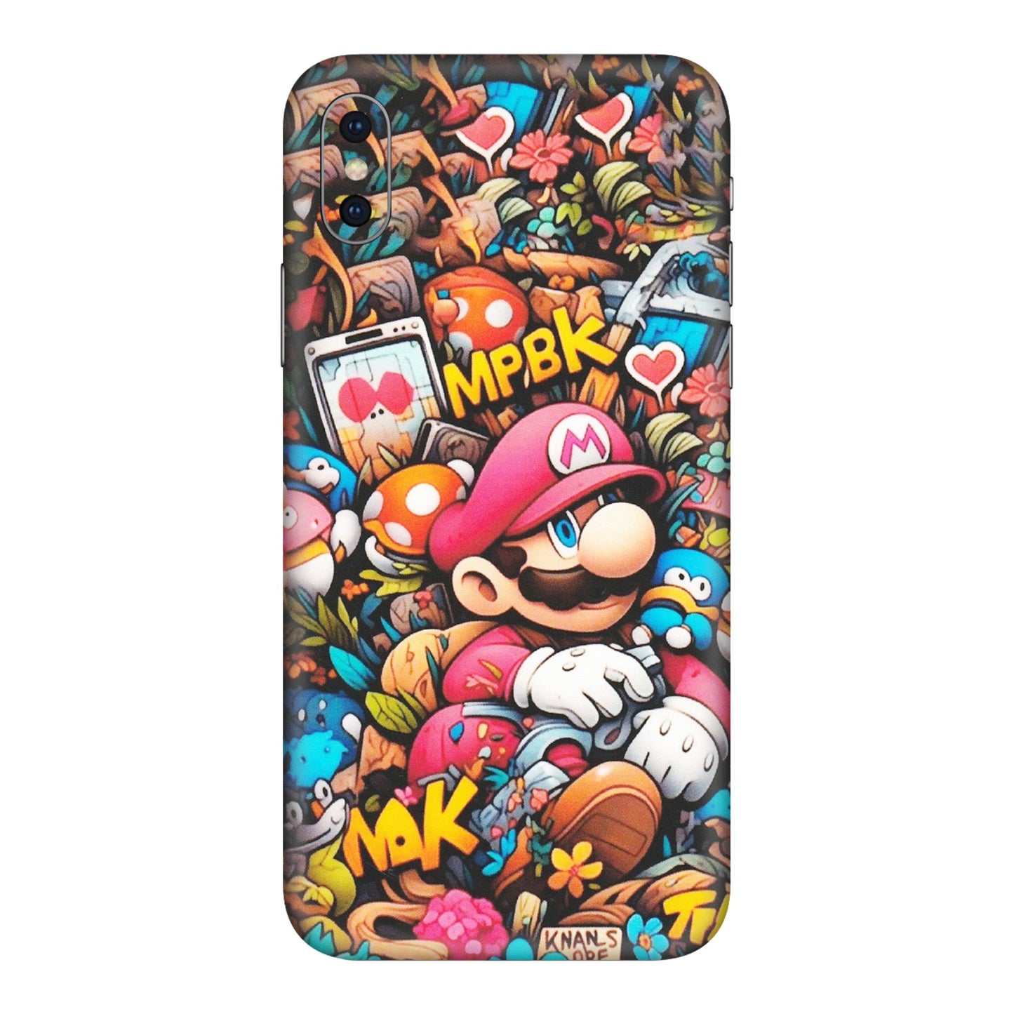 Apple iPhone Skins (All Models) - Super Mario Bros Artistic - Matte Finish (M-173) iPhone XS