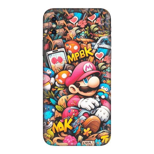 Apple iPhone Skins (All Models) - Super Mario Bros Artistic - Matte Finish (M-173) iPhone XS