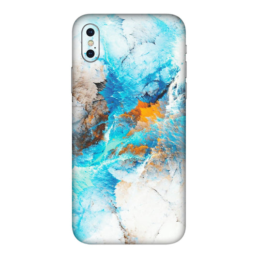 Apple iPhone Skins (All Models) - Blue Waves Abstract - Matte Finish (M-19) iPhone XS