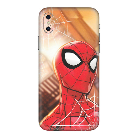 Apple iPhone Skins (All Models) - Spiderman Face New - Matte Finish (M-41) iPhone XS