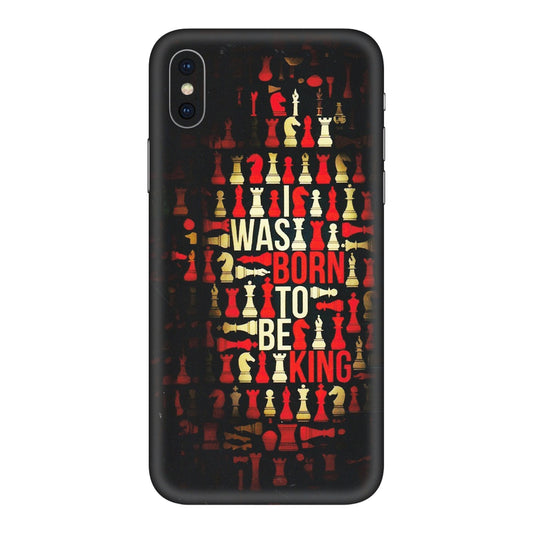 Apple iPhone Skins (All Models) - Born To Be King - Matte Finish (M-73) iPhone XS