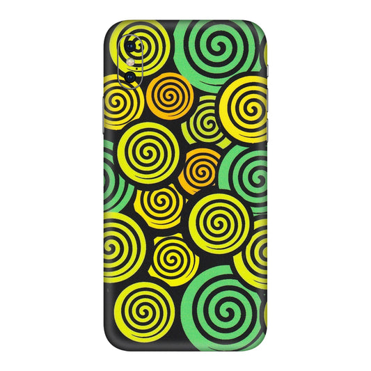 Apple iPhone Skins (All Models) - Crazy Spiral - Matte Finish (M-91) iPhone XS