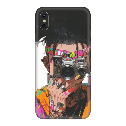 Apple iPhone Skins (All Models) - Camera Lover Girl - Matte Finish (M-09) iPhone XS