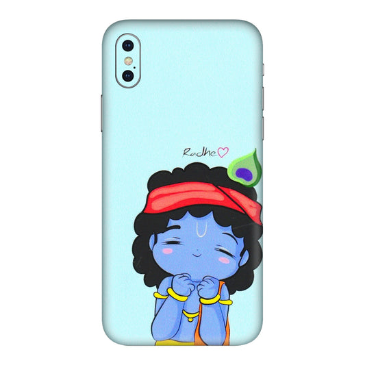 Apple iPhone Skins (All Models) - Radhe Radhe Cute Toon - 3D Embossed Finish (L-05) iPhone XS Max