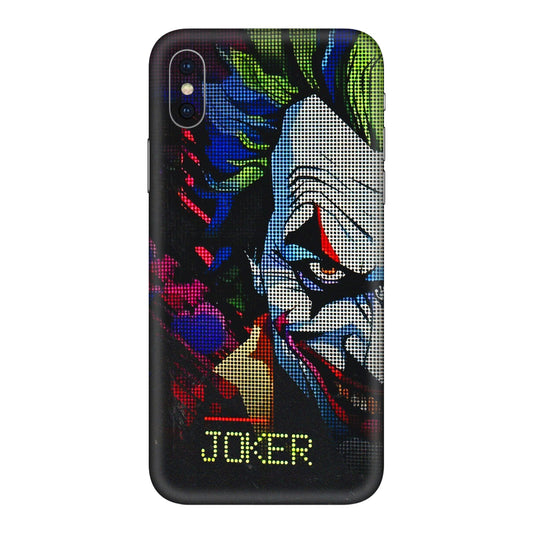 Apple iPhone Skins (All Models) - Joker Dot Matrix - 3D Embossed Finish (L-08) iPhone XS Max