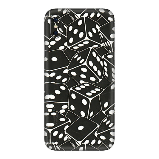 Apple iPhone Skins (All Models) - Big Black Dices - 3D Embossed Finish (L-106) iPhone XS Max