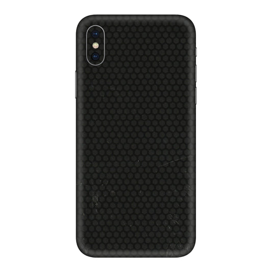 Apple iPhone Skins (All Models) - Black honeycomb - 3D Embossed Finish (L-114) iPhone XS Max