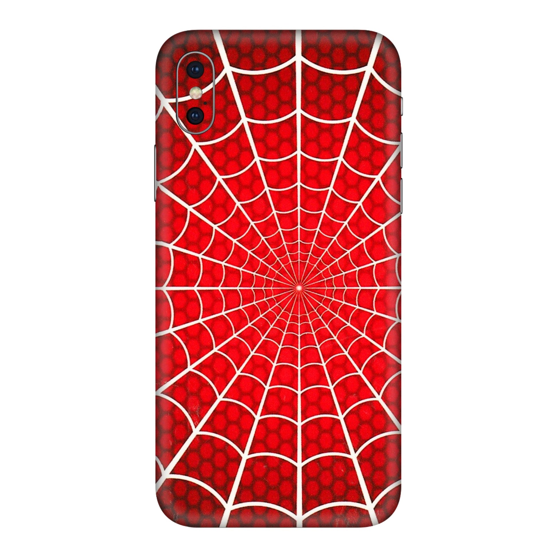 Apple iPhone Skins (All Models) - Classic Spidey Web - 3D Embossed Finish (L-115) iPhone XS Max