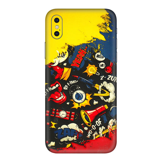Apple iPhone Skins (All Models) - Pacific Doodle Art - 3D Embossed Finish (L-120) iPhone XS Max