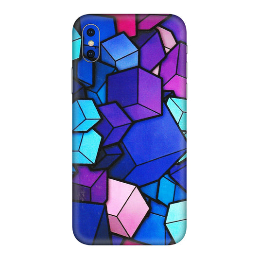 Apple iPhone Skins (All Models) - Cube Doodle - 3D Embossed Finish (L-141) iPhone XS Max