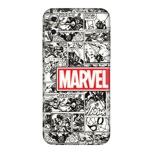 Apple iPhone Skins (All Models) - Marvel Comic - 3D Embossed Finish (L-171) iPhone XS Max
