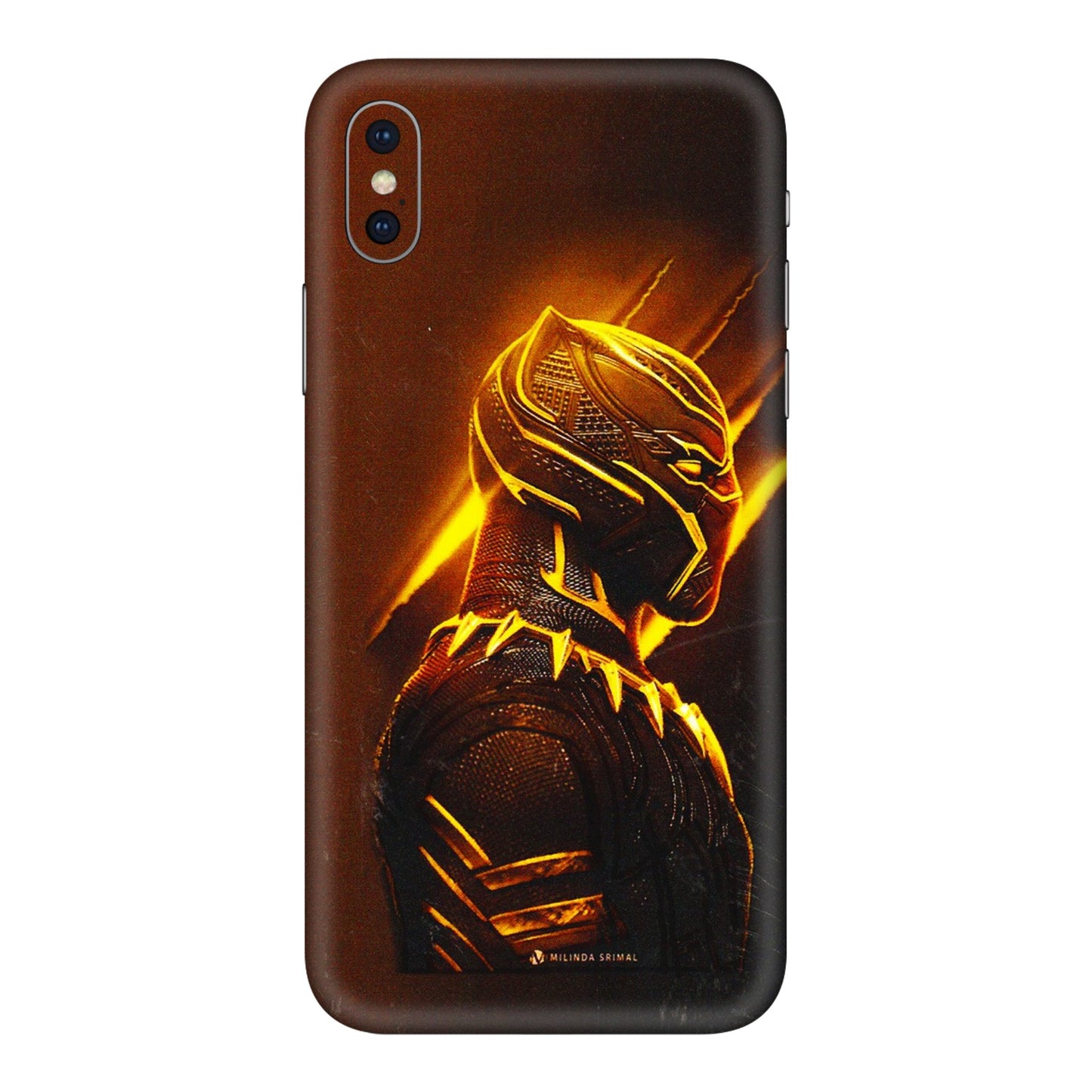 Apple iPhone Skins (All Models) - Gold Black Panther - 3D Embossed Finish (L-181) iPhone XS Max