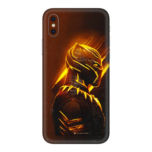 Apple iPhone Skins (All Models) - Gold Black Panther - 3D Embossed Finish (L-181) iPhone XS Max