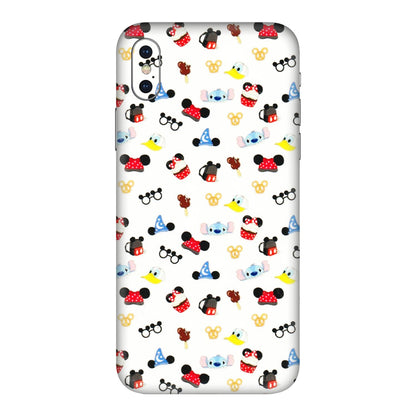 Apple iPhone Skins (All Models) - Minnie Mouse & Donald Doodles s - 3D Embossed Finish (L-194) iPhone XS Max