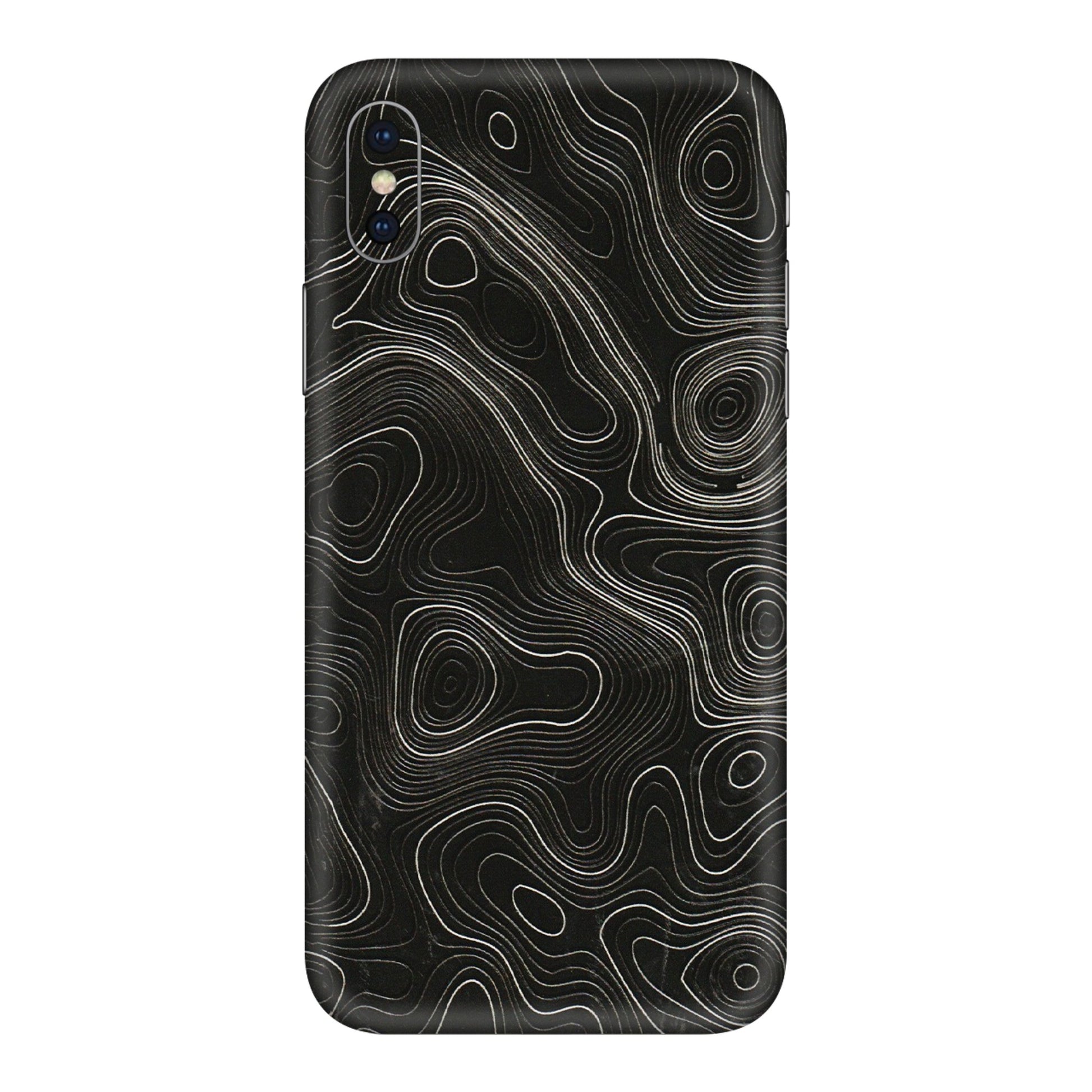Apple iPhone Skins (All Models) - Black Swirl - 3D Embossed Finish (L-196) iPhone XS Max