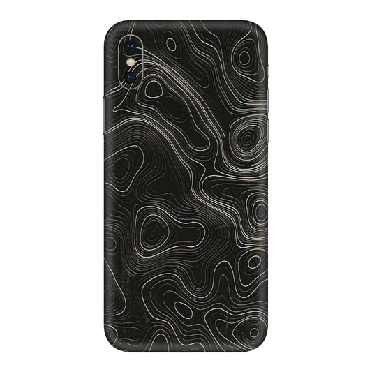Apple iPhone Skins (All Models) - Black Swirl - 3D Embossed Finish (L-196) iPhone XS Max