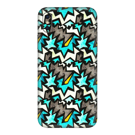 Apple iPhone Skins (All Models) - Funky Zig Zag - 3D Embossed Finish (L-223) iPhone XS Max