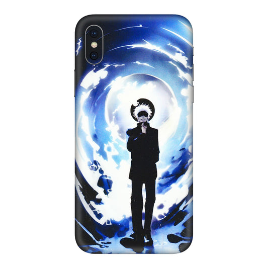 Apple iPhone Skins (All Models) - Satoru Gojo Dark Blue - 3D Embossed Finish (L-235) iPhone XS Max
