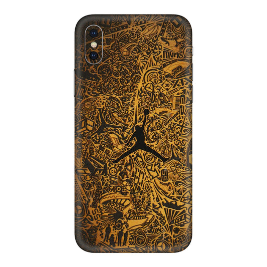 Apple iPhone Skins (All Models) - Premium Gold Basketball Player - 3D Embossed Finish (L-236) iPhone XS Max