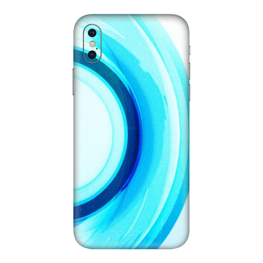 Apple iPhone Skins (All Models) - The Blue Curve - 3D Embossed Finish (L-244) iPhone XS Max