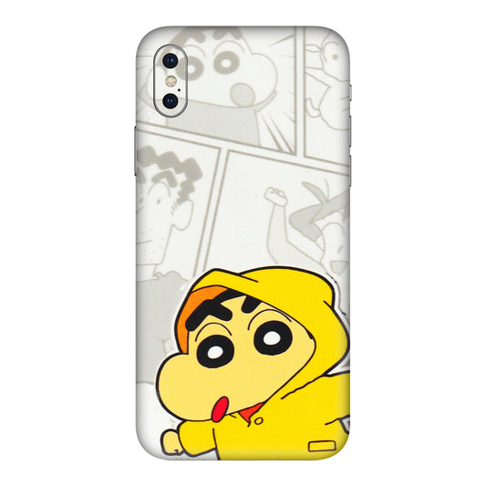Apple iPhone Skins (All Models) - Yellow Shinchan Comic - 3D Embossed Finish (L-246) iPhone XS Max