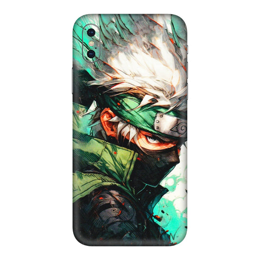 Apple iPhone Skins (All Models) - Kakashi Side Profile - 3D Embossed Finish (L-249) iPhone XS Max