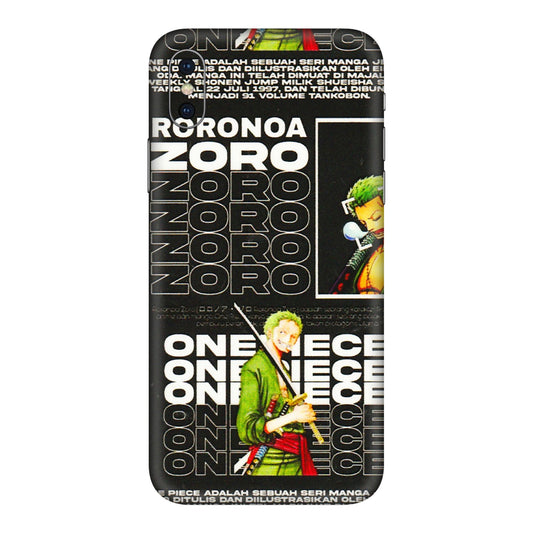 Apple iPhone Skins (All Models) - One Piece Zoro - 3D Embossed Finish (L-250) iPhone XS Max