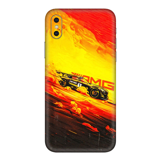 Apple iPhone Skins (All Models) - AMG Car Speed Cover - 3D Embossed Finish (L-256) iPhone XS Max