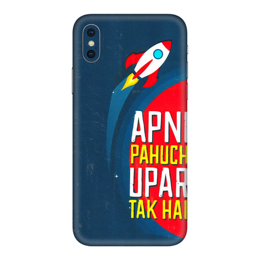 Apple iPhone Skins (All Models) - Apni Pahuch Upar Tak Hai - 3D Embossed Finish (L-276) iPhone XS Max