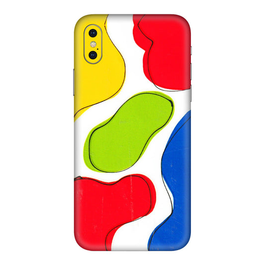 Apple iPhone Skins (All Models) - RGB Colour Paint - 3D Embossed Finish (L-284) iPhone XS Max