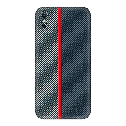 Apple iPhone Skins (All Models) - Blue Sober Lines - 3D Embossed Finish (L-305) iPhone XS Max