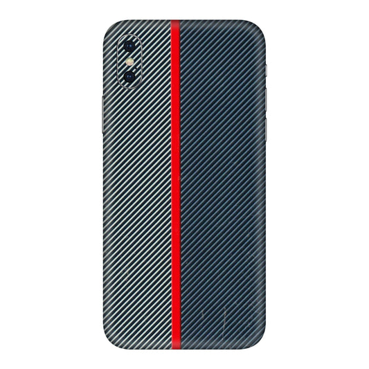 Apple iPhone Skins (All Models) - Blue Sober Lines - 3D Embossed Finish (L-305) iPhone XS Max
